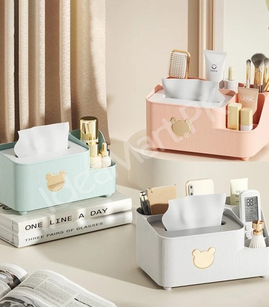 multifunctional-tissue-box-holder-and-desktop-organizer-with-5-storage-compartments-product-image