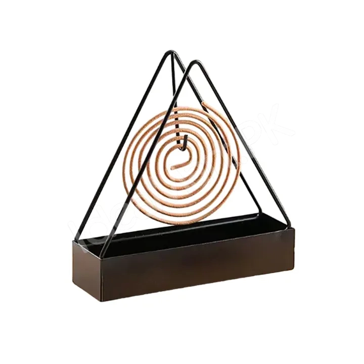 anti-scald-mosquito-coil-holder-with-tray-creative-wrought-iron-triangular-shape-mosquito-repellent-product-image