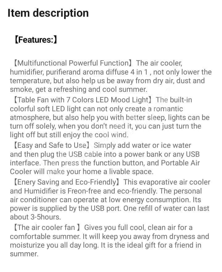 4-in-1-usb-air-cooler-fan-600ml-with-humidifier-night-light-5-mist-levels-product-image