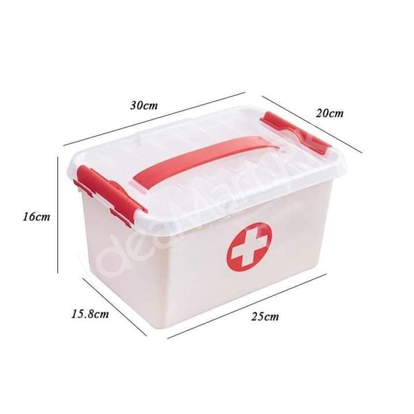family-2-layer-medicine-storage-organizer-with-4-grid-top-tray-handle-product-image