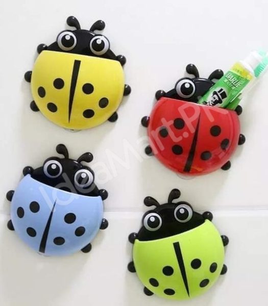 ladybug-wall-mounted-plastic-toothbrush-holder-with-suction-cups-product-image