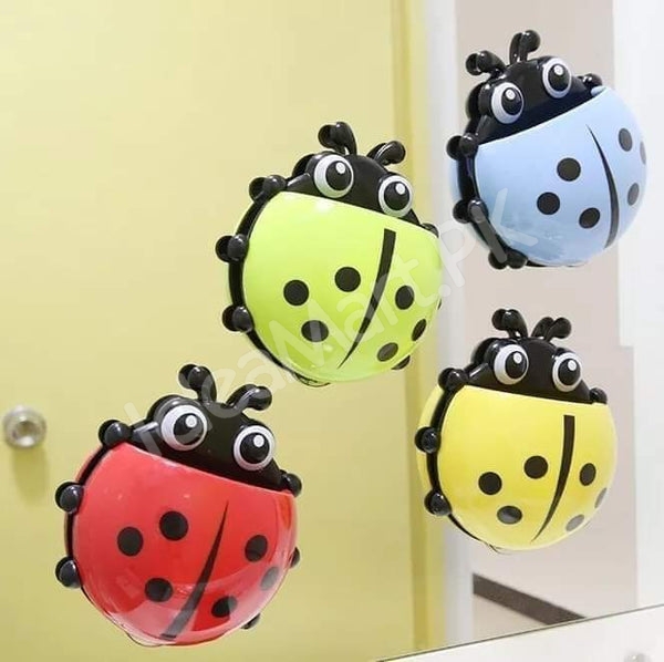 ladybug-wall-mounted-plastic-toothbrush-holder-with-suction-cups-product-image