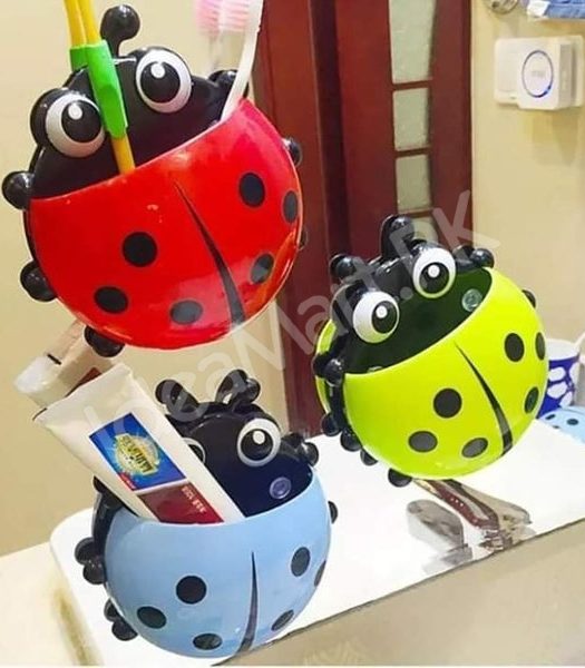 ladybug-wall-mounted-plastic-toothbrush-holder-with-suction-cups-product-image