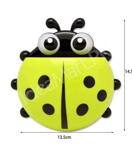 ladybug-wall-mounted-plastic-toothbrush-holder-with-suction-cups-product-image