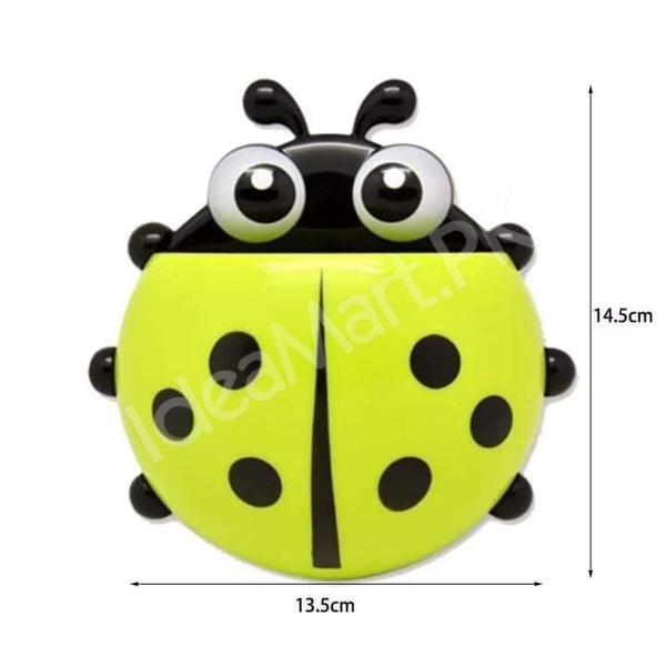 ladybug-wall-mounted-plastic-toothbrush-holder-with-suction-cups-product-image
