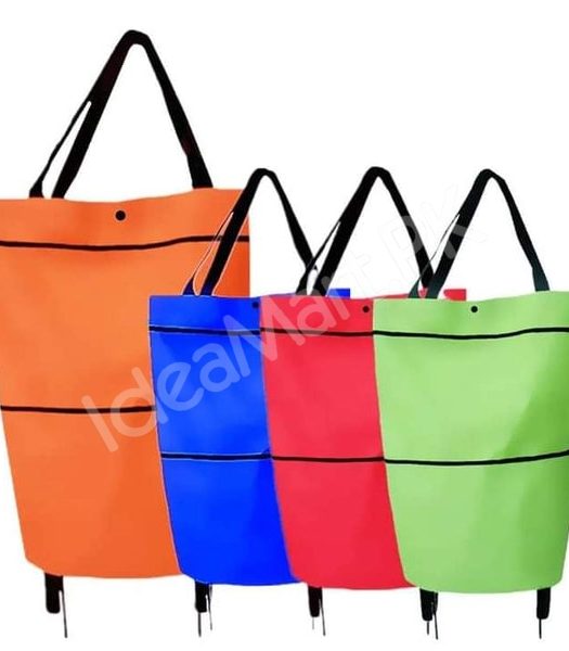 folding-2-in-1-wheeled-shopping-bag-convertible-utility-cart-with-dual-handles-product-image