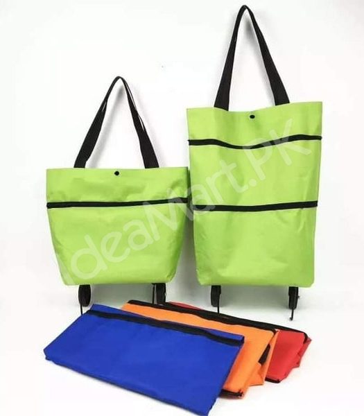 folding-2-in-1-wheeled-shopping-bag-convertible-utility-cart-with-dual-handles-product-image