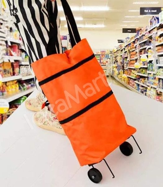 folding-2-in-1-wheeled-shopping-bag-convertible-utility-cart-with-dual-handles-product-image