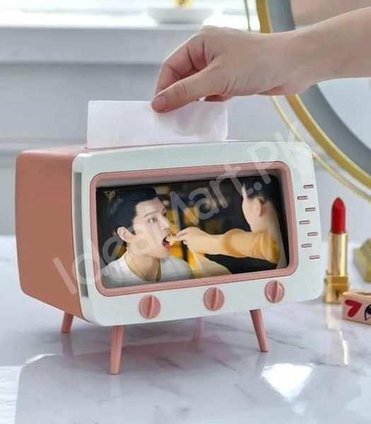 2-in-1-tv-shaped-tissue-box-phone-holder-for-home-office-product-image