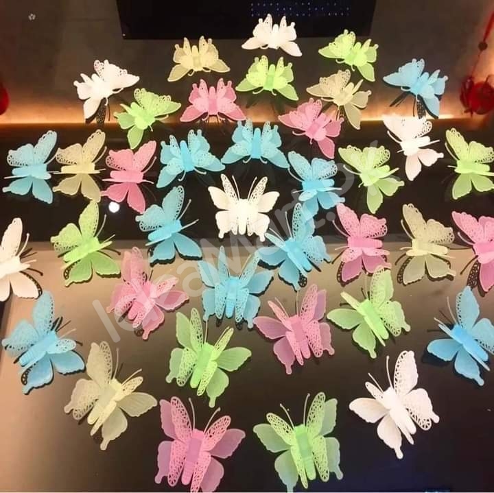 multi-color-6-pieces-3d-plastic-fluorescent-night-glow-butterfly-wall-stickers-product-image