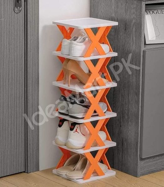 space-saving-collapsible-plastic-5-tier-zig-zag-style-shoe-organizer-rack-product-image