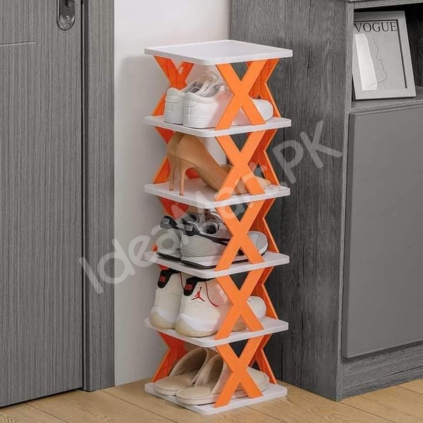 space-saving-collapsible-plastic-5-tier-zig-zag-style-shoe-organizer-rack-product-image