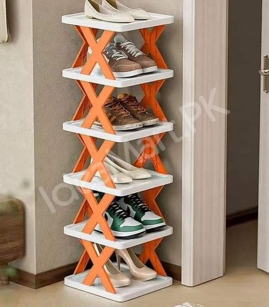 space-saving-collapsible-plastic-5-tier-zig-zag-style-shoe-organizer-rack-product-image