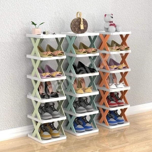 space-saving-collapsible-plastic-5-tier-zig-zag-style-shoe-organizer-rack-product-image