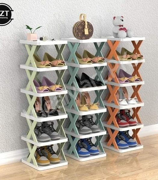 space-saving-collapsible-plastic-5-tier-zig-zag-style-shoe-organizer-rack-product-image