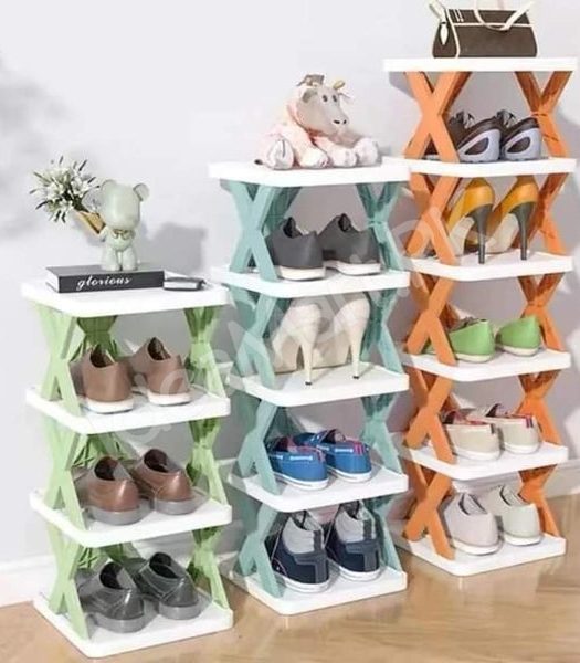 space-saving-collapsible-plastic-5-tier-zig-zag-style-shoe-organizer-rack-product-image