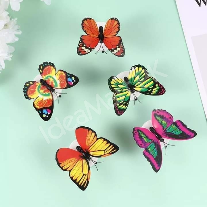 12-pieces-self-adhesive-colorful-3d-led-butterfly-wall-stickers-for-room-decor-product-image
