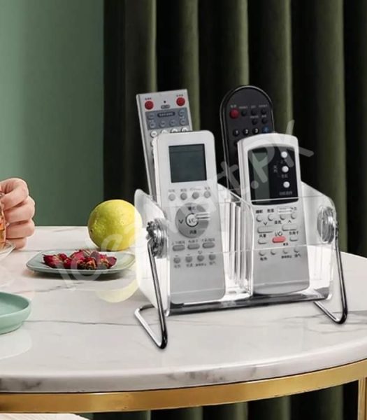 clear-acrylic-rotating-storage-organizer-with-metal-stand-for-remote-glasses-cosmetics-product-image