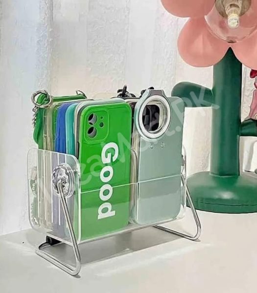 clear-acrylic-rotating-storage-organizer-with-metal-stand-for-remote-glasses-cosmetics-product-image