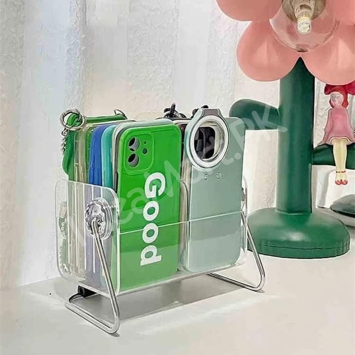 clear-acrylic-rotating-storage-organizer-with-metal-stand-for-remote-glasses-cosmetics-product-image
