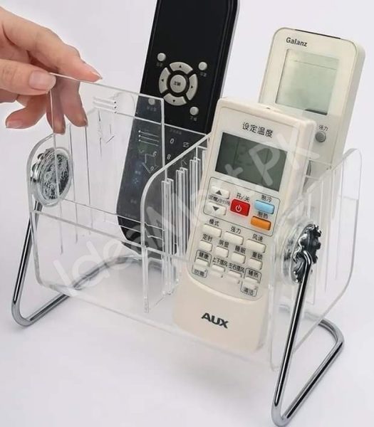 clear-acrylic-rotating-storage-organizer-with-metal-stand-for-remote-glasses-cosmetics-product-image