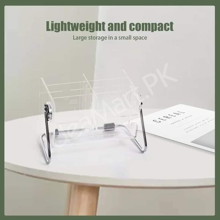 clear-acrylic-rotating-storage-organizer-with-metal-stand-for-remote-glasses-cosmetics-product-image