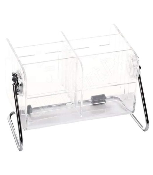 clear-acrylic-rotating-storage-organizer-with-metal-stand-for-remote-glasses-cosmetics-product-image