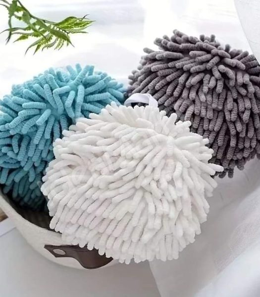 chenille-hand-towel-ball-hanging-microfiber-hand-dryer-for-kitchen-bathroom-product-image