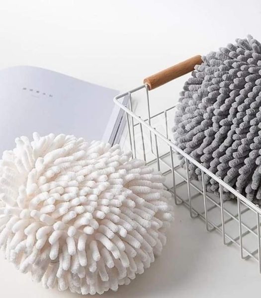 chenille-hand-towel-ball-hanging-microfiber-hand-dryer-for-kitchen-bathroom-product-image