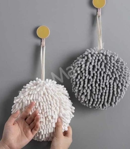 chenille-hand-towel-ball-hanging-microfiber-hand-dryer-for-kitchen-bathroom-product-image