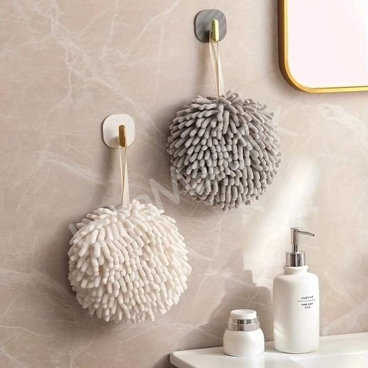 chenille-hand-towel-ball-hanging-microfiber-hand-dryer-for-kitchen-bathroom-product-image