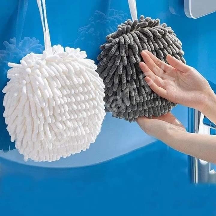 chenille-hand-towel-ball-hanging-microfiber-hand-dryer-for-kitchen-bathroom-product-image