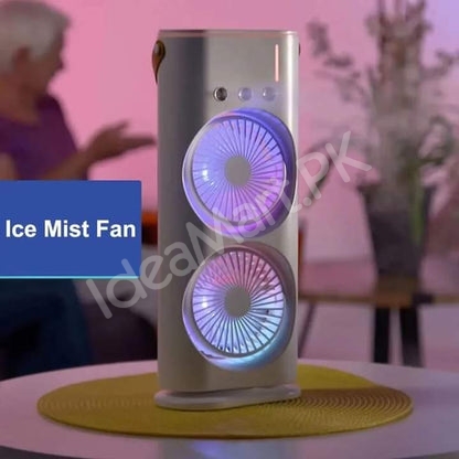 portable-dual-fan-air-cooler-humidifier-with-mist-3-speeds-led-light-usb-rechargeable-product-image