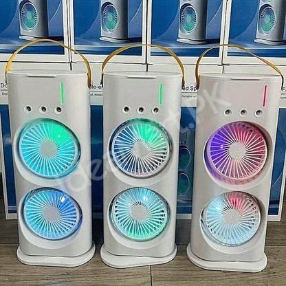 portable-dual-fan-air-cooler-humidifier-with-mist-3-speeds-led-light-usb-rechargeable-product-image