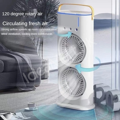 portable-dual-fan-air-cooler-humidifier-with-mist-3-speeds-led-light-usb-rechargeable-product-image