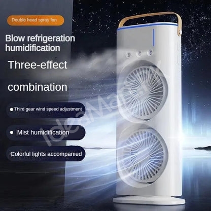 portable-dual-fan-air-cooler-humidifier-with-mist-3-speeds-led-light-usb-rechargeable-product-image
