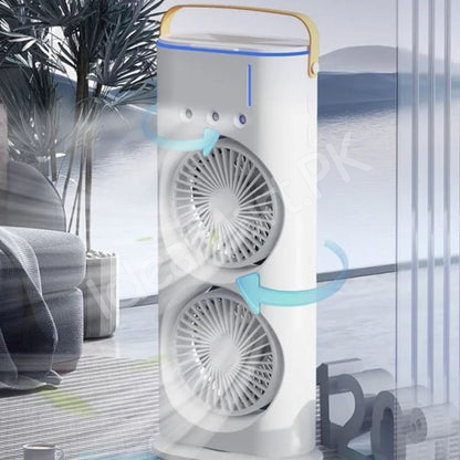 portable-dual-fan-air-cooler-humidifier-with-mist-3-speeds-led-light-usb-rechargeable-product-image