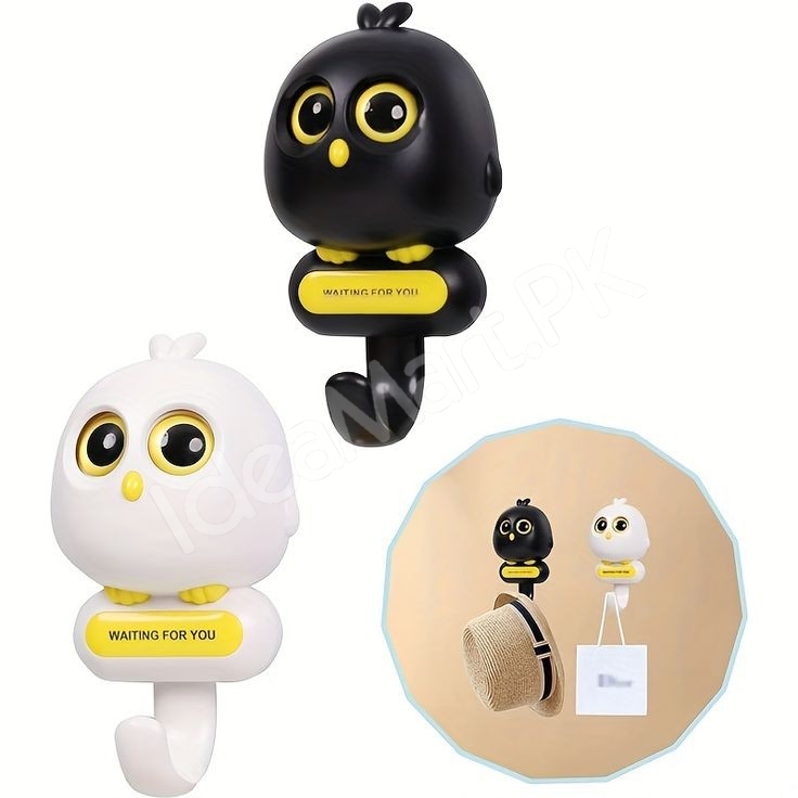 cute-decorative-bird-design-adhesive-wall-hook-multi-purpose-for-home-office-product-image