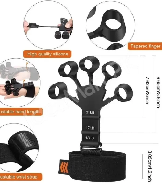 finger-exerciser-hand-grip-strengthener-6-resistance-levels-for-guitar-piano-sports-rehabilitation-hand-mobility-training-product-image
