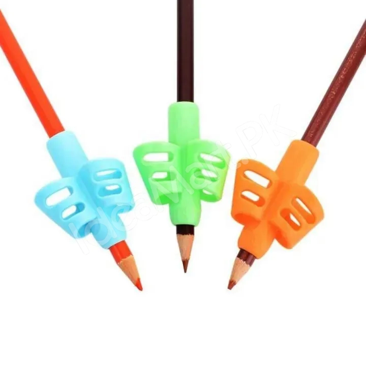 3pcs-set-children-pencil-holder-tools-silicone-two-finger-ergonomic-posture-correction-tools-pencil-grip-writing-aid-grip-product-image