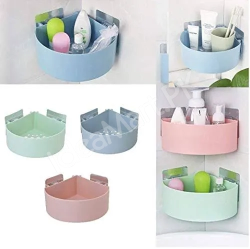 1pc-high-quality-plastic-corner-storage-rack-suction-cup-bathroom-plastic-suction-cup-bathroom-kitchen-corner-storage-rack-organizer-shower-shelf-product-image