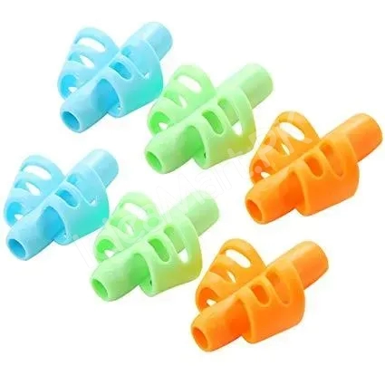 3pcs-set-children-pencil-holder-tools-silicone-two-finger-ergonomic-posture-correction-tools-pencil-grip-writing-aid-grip-product-image