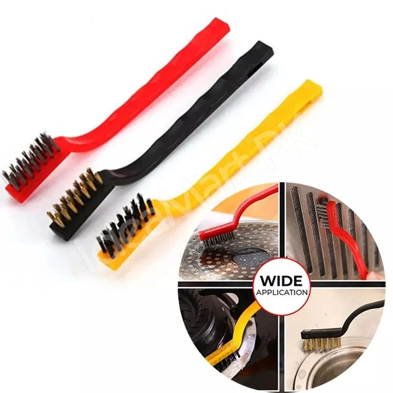 mini-wire-cleaning-brushes-3pcs-stainless-steel-brass-nylon-for-metal-range-hood-car-home-detailing-product-image