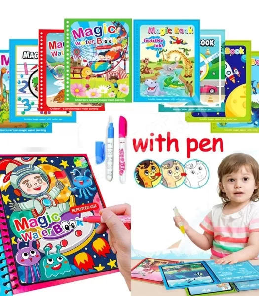 children-s-early-education-magic-water-drawing-book-with-pen-reusable-coloring-montessori-learning-toy-creative-art-gift-for-kids-product-image