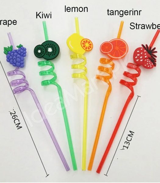 set-of-4-reusable-plastic-fruit-topped-curly-drinking-straws-for-parties-and-beverages-product-image