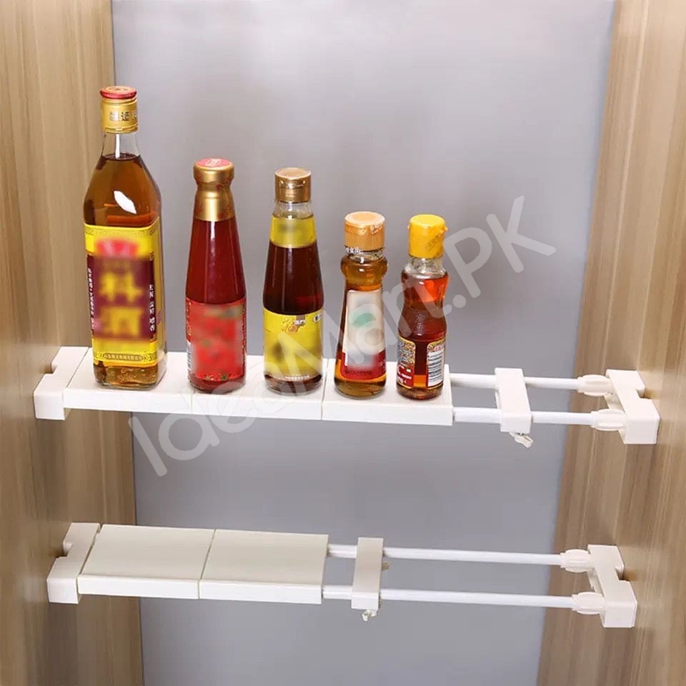 telescopic-shelf-rack-adjustable-closet-and-cabinet-storage-shelf-wall-mounted-partition-retractable-gap-organizer-product-image