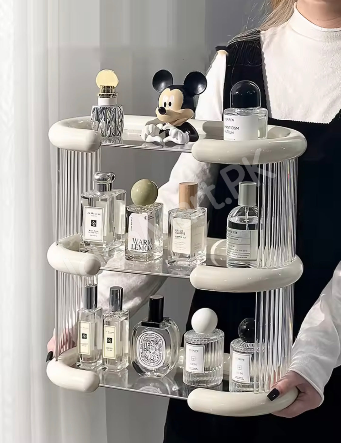 2-tier-oval-acrylic-vanity-and-perfume-display-shelf-with-modern-design-for-countertop-cosmetic-storage-product-image