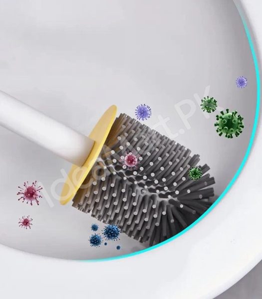 yellow-duck-design-toilet-brush-and-holder-set-for-bathroom-wall-mounted-or-freestanding-with-long-handle-product-image