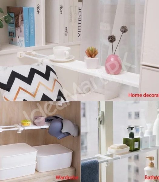telescopic-shelf-rack-adjustable-closet-and-cabinet-storage-shelf-wall-mounted-partition-retractable-gap-organizer-product-image