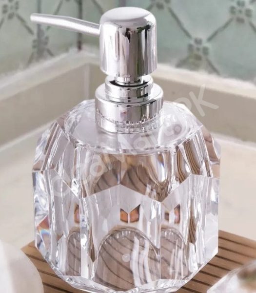 luxury-crystal-cut-glass-liquid-soap-dispenser-with-chrome-pump-for-bathroom-vanity-and-kitchen-countertop-product-image